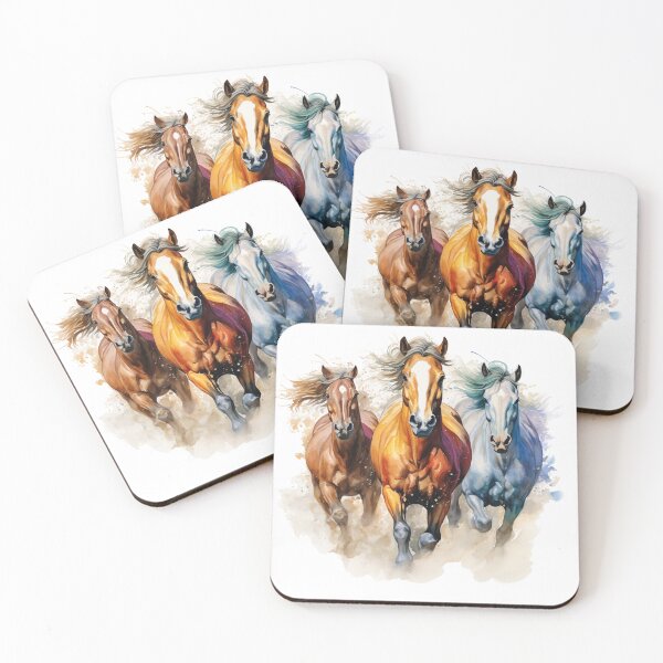 Item preview, Running Mustangs – Wild Horse Watercolor Western Art designed and sold by PixelExpressStudio.