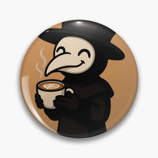 Item preview, Cozy Plague Doctor with Cappuccino – Spooky Cute Coffee designed and sold by designsbyhw.