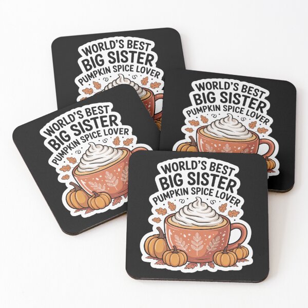 Artikelvorschau, Die weltbeste große Schwester, Kürbisgewürzliebhaberin – gemütliches Herbstgeschenk Sticker entworfen und verkauft von podlook.