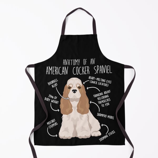 Item preview, Buff and White American Cocker Spaniel Dog Anatomy designed and sold by Clara Hollins.