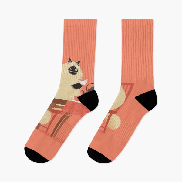 Item preview, Minimalist Cats Having Tea designed and sold by Rtymer.