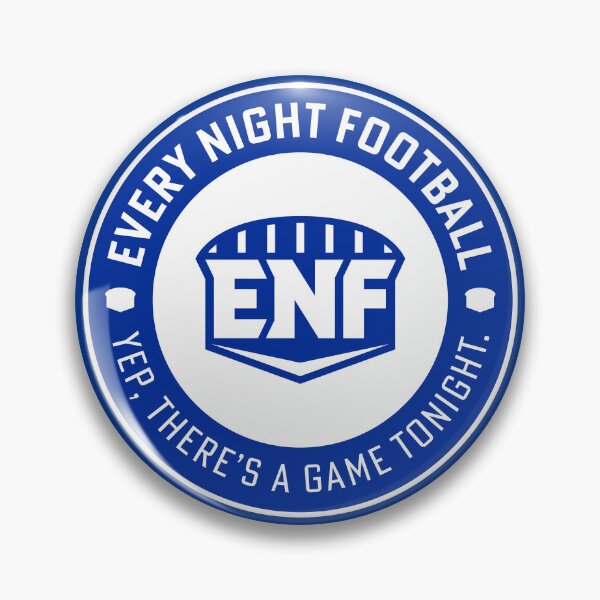 Item preview, Every Night Football "Circular Slogan" (Blue & White) designed and sold by GX3-Creative.