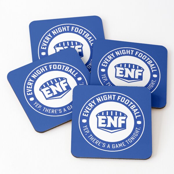 Item preview, Every Night Football "Circular Slogan" (Blue & White) designed and sold by GX3-Creative.