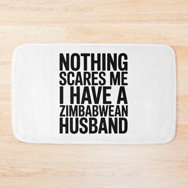 Item preview, Zimbabwean Husband Funny Valentine Gift For Wife My Spouse Wifey Her Zimbabwe Hubby Gag Nothing Scares Me Coffee Mug designed and sold by The Hobby Bunny.