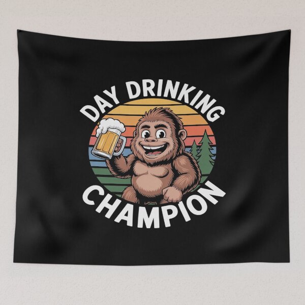 Item preview, Day Drinking Champion Bigfoot Sasquatch Beer Lover designed and sold by procionartss.