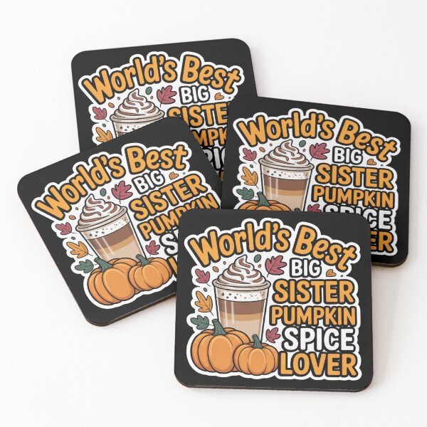 Artikelvorschau, Die weltbeste große Schwester, Kürbisgewürzliebhaberin – gemütliches Herbstgeschenk Sticker entworfen und verkauft von podlook.