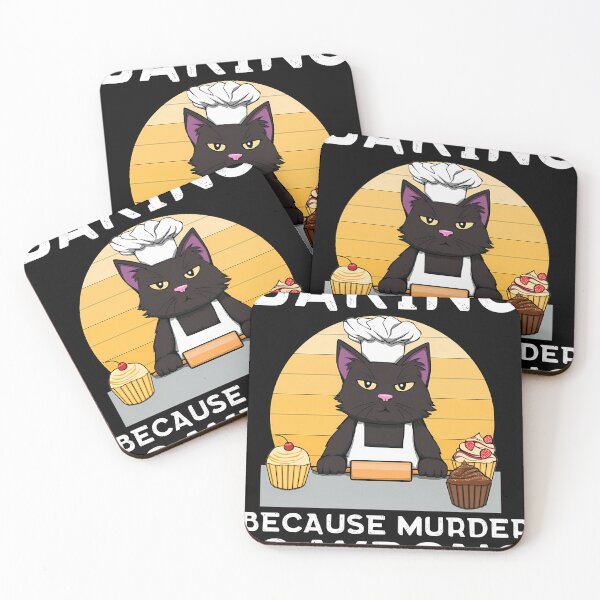 Item preview, Baker-Cat-Baking-Because-Murder-Is-Wrong-Funny designed and sold by dongmarc.