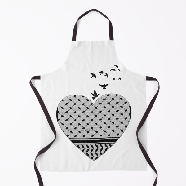 Item preview, Heart Pattern Inspired by Keffiyeh Hebron with Peace Doves designed and sold by ArtVibeDesign.