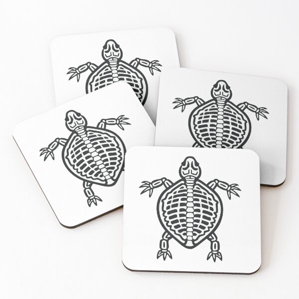 Item preview, Skeletal Turtle – Bone Shell Gothic Illustration designed and sold by Wesbro0.