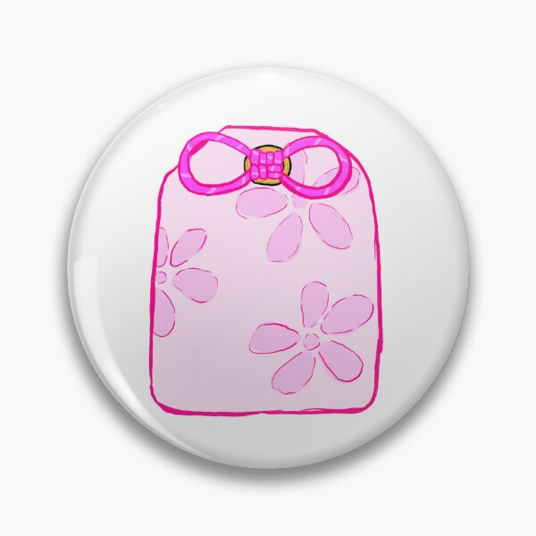 Item preview, pink flower charm lucky bag omamori designed and sold by Mariecobiz.