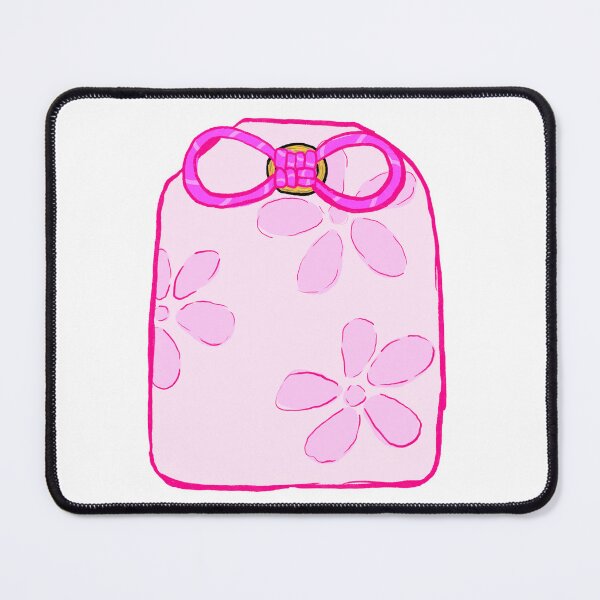 Item preview, pink flower charm lucky bag omamori designed and sold by Mariecobiz.