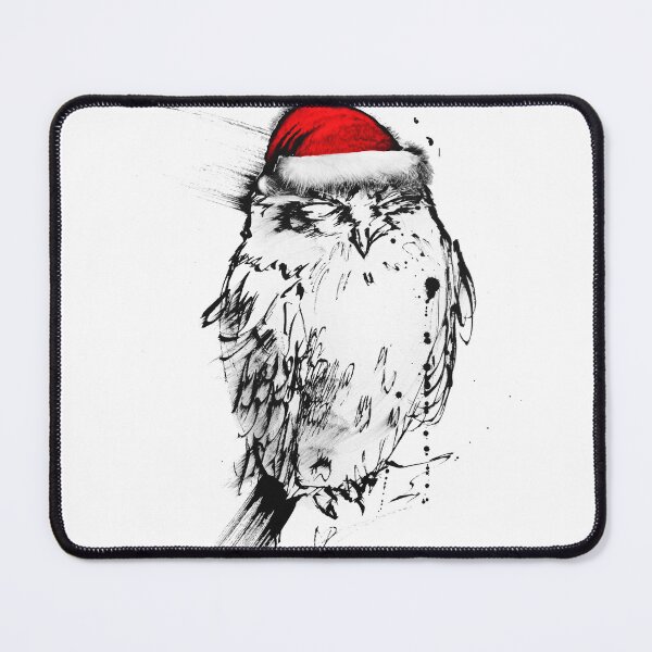 Aperçu de l'œuvre Rires effrontés d'un joli hibou de Noël créée et vendue par Running Duck Studio.