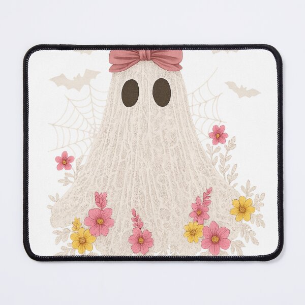 Item preview, Cute Ghost with Pink Bow and Flowers – Girly Halloween Design designed and sold by PixelExpressStudio.