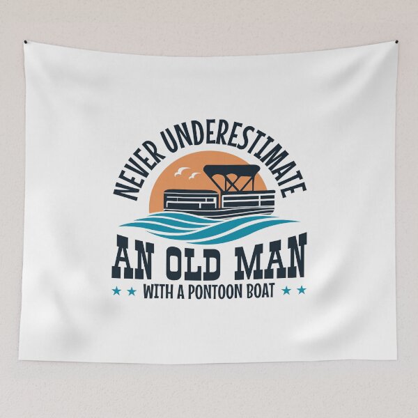 Item preview, Never Underestimate An Old Man with a Pontoon Boat designed and sold by jaygo.