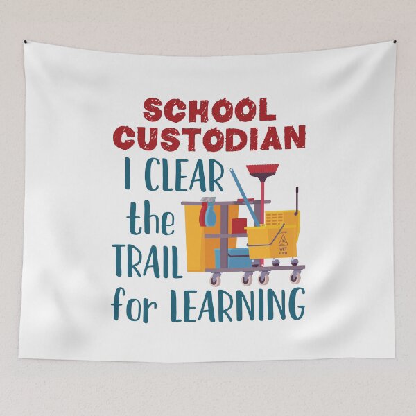 Item preview, School Custodian I Clear the Trail for Learning designed and sold by jaygo.