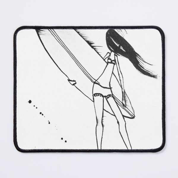 Item preview, Surf Chick, girl with a surfboard designed and sold by Running Duck Studio.
