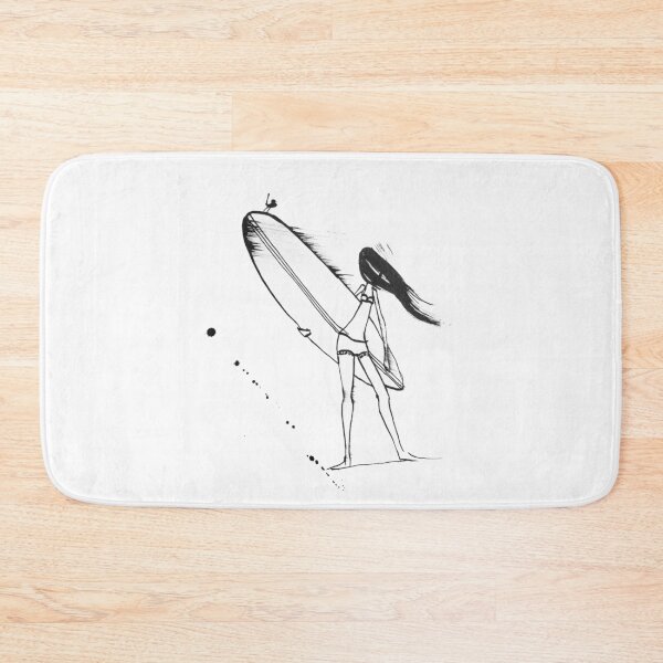 Item preview, Surf Chick, girl with a surfboard designed and sold by Running Duck Studio.