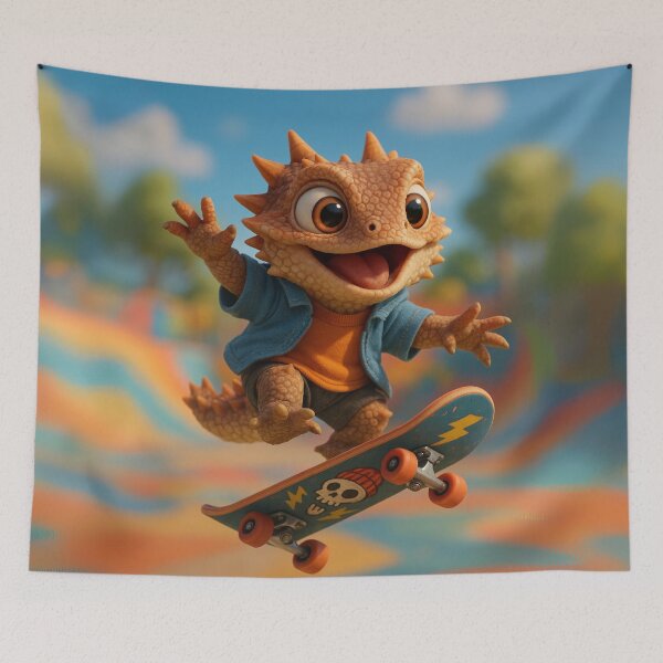 Item preview, Skater Horned Lizard designed and sold by Sillytoe.