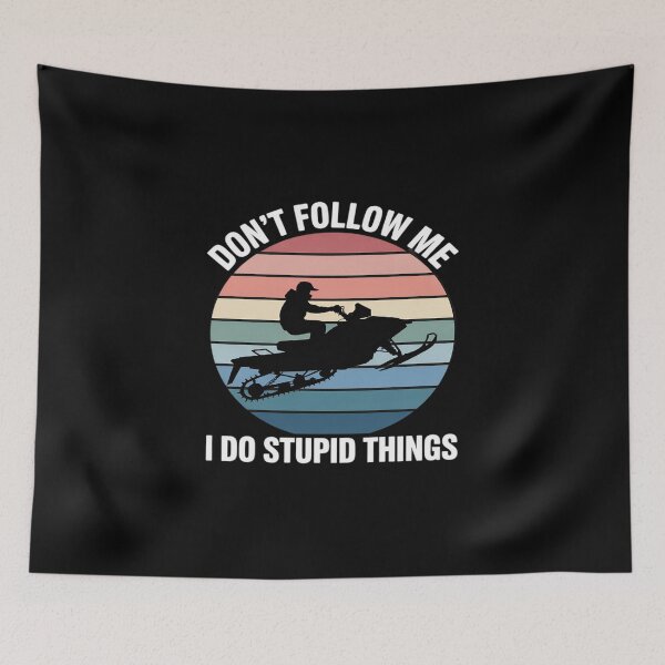 Item preview, Don’t Follow Me Vintage Snowmobile Lover Riders designed and sold by petrichorsworld.
