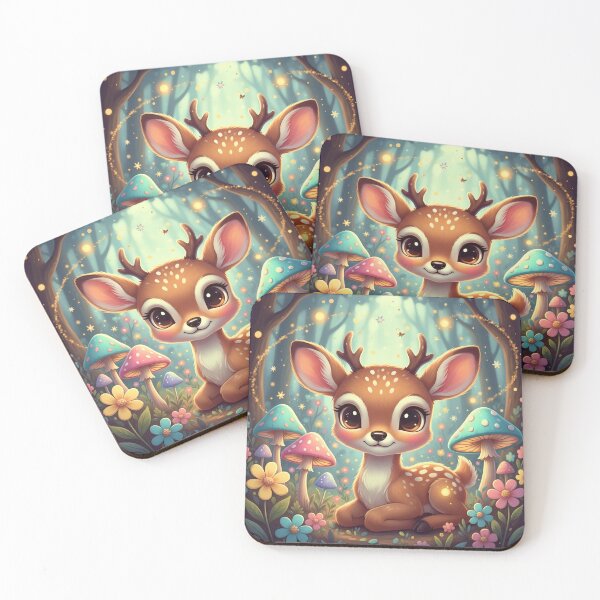 Item preview, Enchanted Forest Fawn - Whimsical Woodland Baby Deer designed and sold by Kash3f.