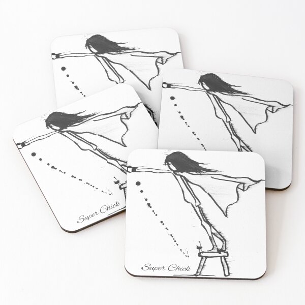 Item preview, Super Chick, girl with superhero cape designed and sold by Running Duck Studio.