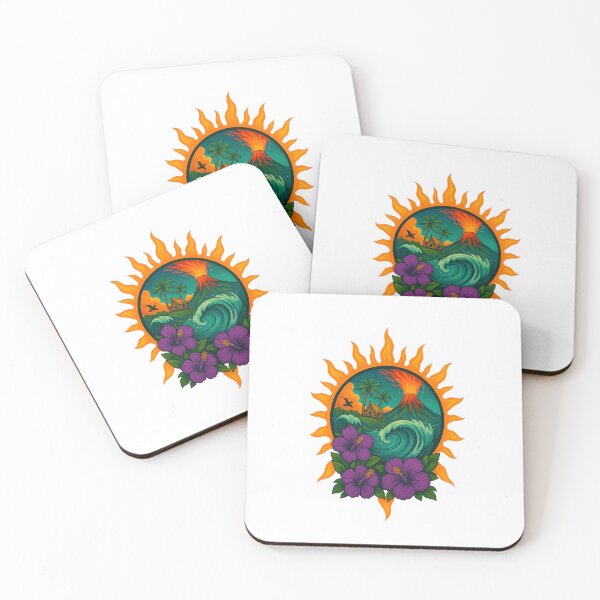 Item preview, Eruption of Paradise: Waves, Fire, and Hibiscus Dreams designed and sold by Coo-L Vibe-Z.
