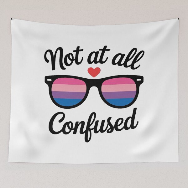 Item preview, Bisexual Bi Pride Flag Colors Not at All Confused designed and sold by Vastingan.