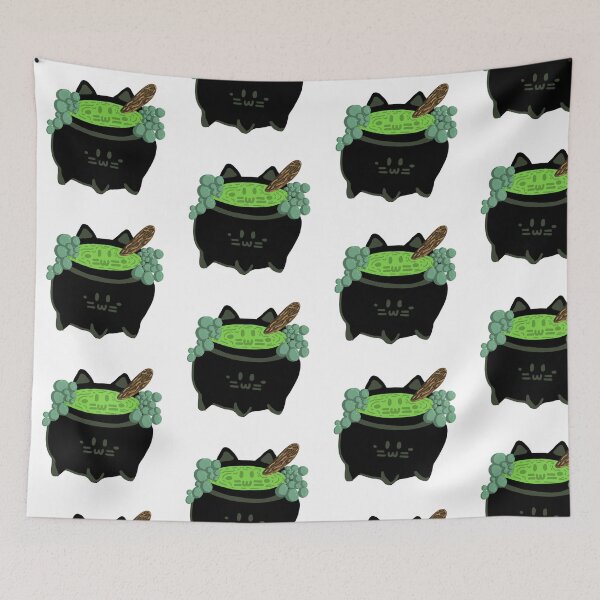 Item preview, cauldron cat designed and sold by Mariecobiz.