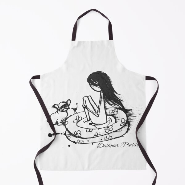 Item preview, Designer Puddle, child in a pool with her dog designed and sold by Running Duck Studio.