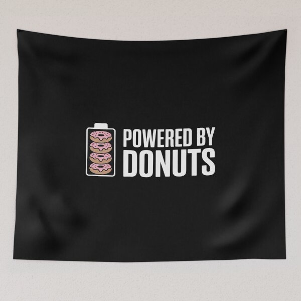 Item preview, Donut lover funny powered by donuts designed and sold by PeteHomenick.