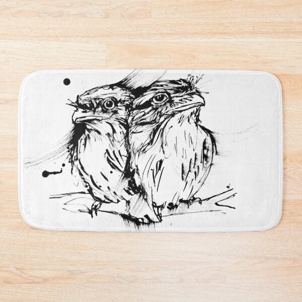Item preview, Drawing of 2 Cute Tawny Frogmouth Owls - Unbounded Friendship designed and sold by Running Duck Studio.