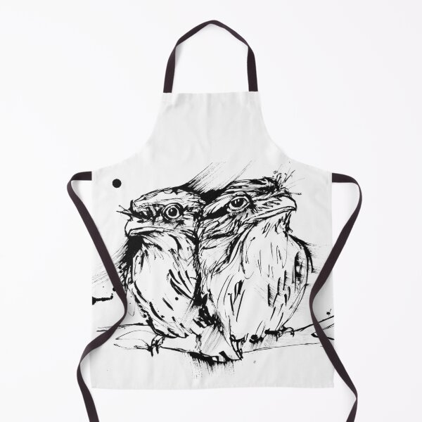 Item preview, Drawing of 2 Cute Tawny Frogmouth Owls - Unbounded Friendship designed and sold by Running Duck Studio.
