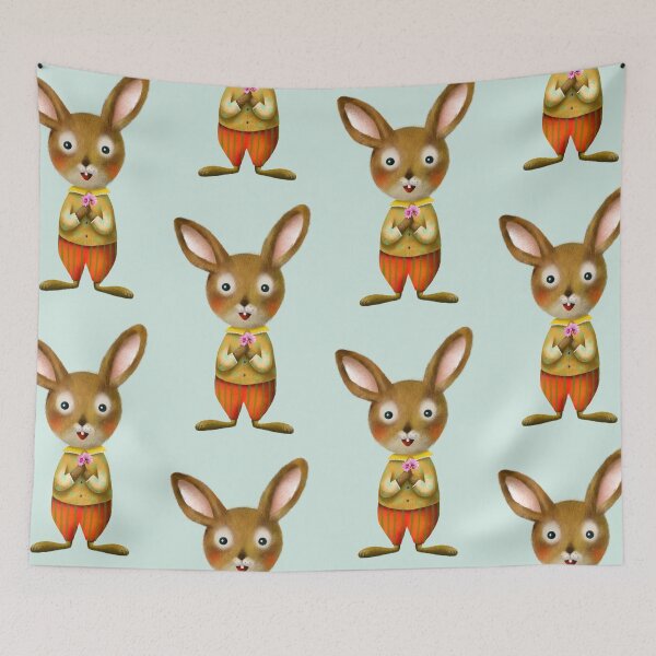 Item preview, Sweet Banny & Pink Flowers designed and sold by Sachiko Yoshikawa.