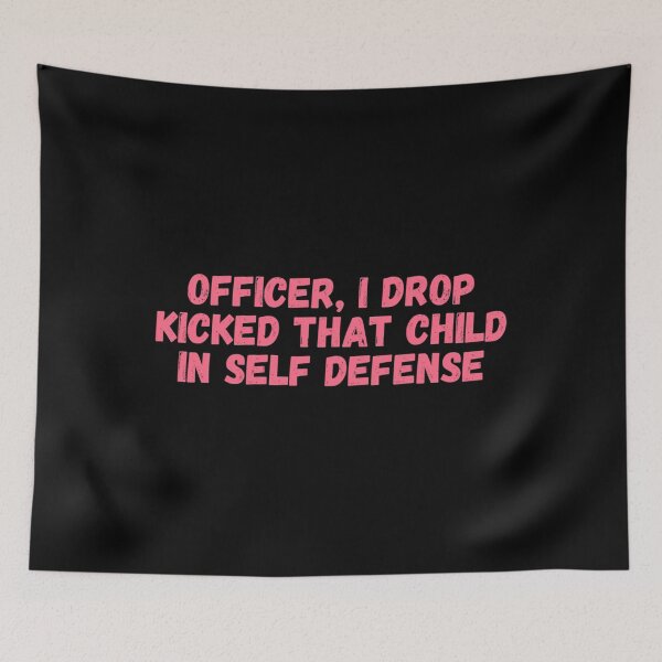 Item preview, Officer I Drop Kicked That Child In Self Defense Technoblade Funny Quote designed and sold by BognarDorian.