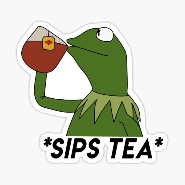 sips tea Sticker