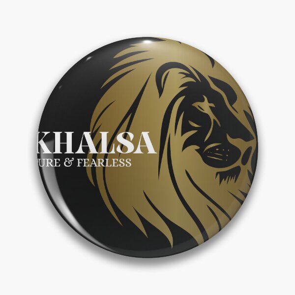 Item preview, Khalsa Typography with Lion Artwork designed and sold by AkaalPrints.