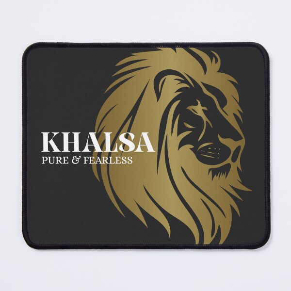 Item preview, Khalsa Typography with Lion Artwork designed and sold by AkaalPrints.