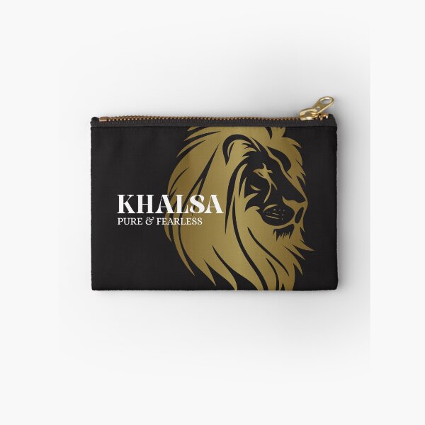 Aperçu de l'œuvre Typographie Khalsa avec illustration de lion créée et vendue par AkaalPrints.
