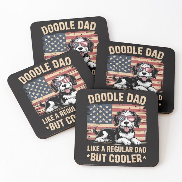 Item preview, Doodle Dad Goldendoodle Regular Dad But Cooler American Flag designed and sold by Ikwalima.