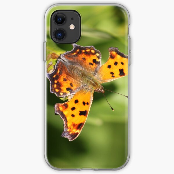 Grey Comma Butterfly iPhone Soft Case