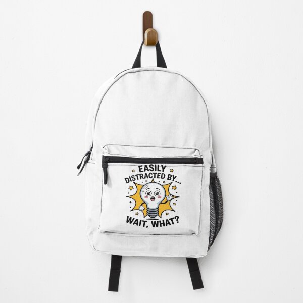 Item preview, Easily Distracted by Wait What Funny ADHD designed and sold by BlackStars3Neon.