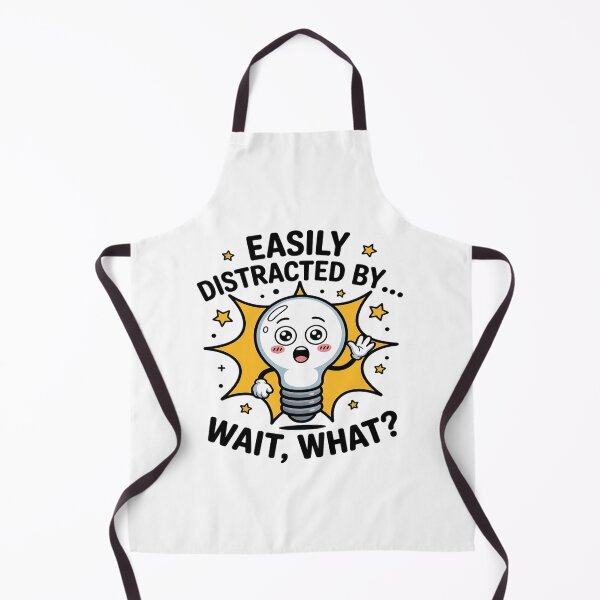 Item preview, Easily Distracted by Wait What Funny ADHD designed and sold by BlackStars3Neon.