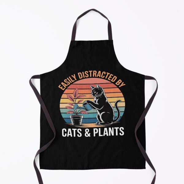 Item preview, Easy Distracted By Cats & Plants Funny Gardening Cats Lover designed and sold by BlackStars3Neon.