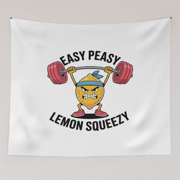 Item preview, Easy Peasy Lemon Squeezy Funny Lemon Lifting designed and sold by BlackStars3Neon.