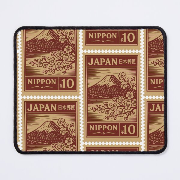Item preview, Vintage Japan Post Stamp with Mount Fuji – 日本郵便 Retro Design designed and sold by Travellerz.