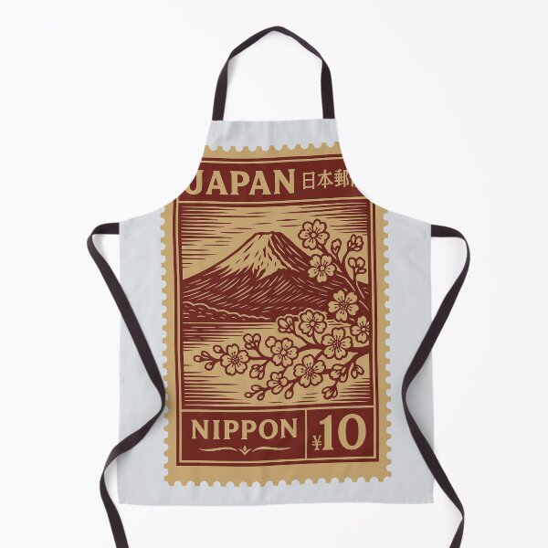 Item preview, Vintage Japan Post Stamp with Mount Fuji – 日本郵便 Retro Design designed and sold by Travellerz.