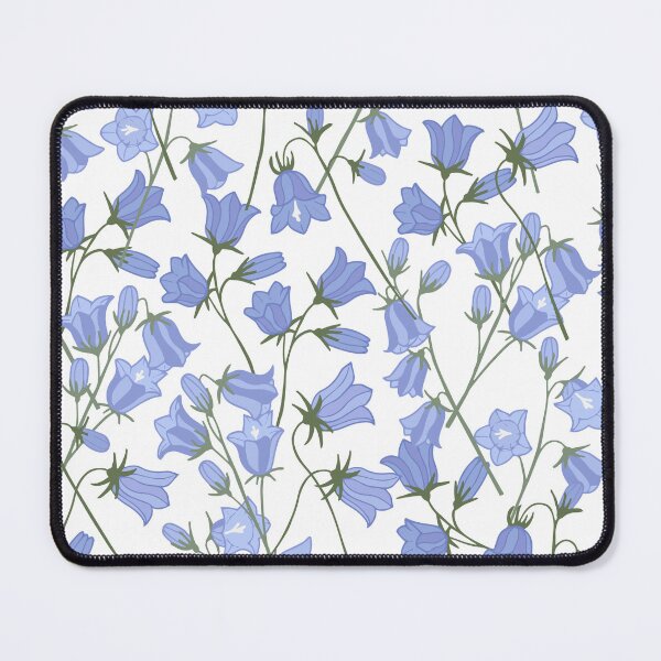 Item preview, Delicate Blue Bell Flowers Pattern With Green Stems For Seamless Floral Backgrounds And Design Projects designed and sold by Rue Market.