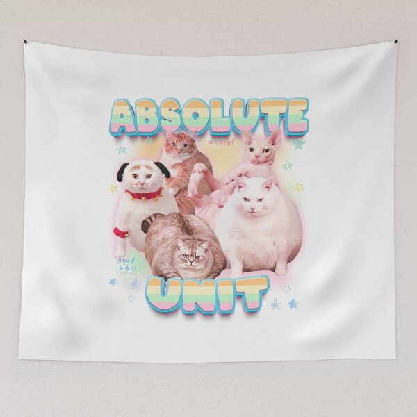 Item preview, Funny Cat Meme Absolute Unit designed and sold by RebeccaLittlee.