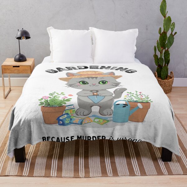 Item preview, Gardening Cat – Funny Dark Humor Pun Design designed and sold by The Crazy Cat Lady.