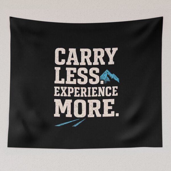 Item preview, Carry Less Experience More | Adventure Lifestyle Typography designed and sold by typoinspired.